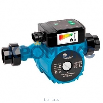 Насос циркуляционный с мокрым ротором WPE 32-60G PN10 230B/50Гц с гайкой Wester Насос циркуляционный с мокрым ротором WPE 32-60G PN10 230B/50Гц с гайкой Wester