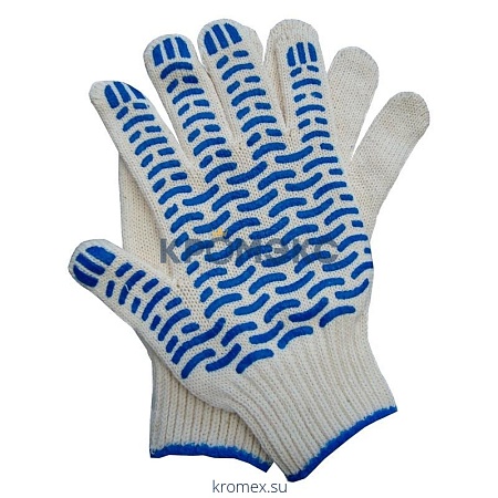 Перчатки (пара) хб ПВХ покрытие Волна 6-ти нитьевые белые ЛАЙТ 10класс Перчатки (пара) хб ПВХ покрытие Волна 6-ти нитьевые белые ЛАЙТ 10класс