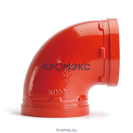 Отвод (колено) под муфту 90гр грувлок XGQT01 Ду65 (Дн76) LEDE Отвод (колено) под муфту 90гр грувлок XGQT01 Ду65 (Дн76) LEDE